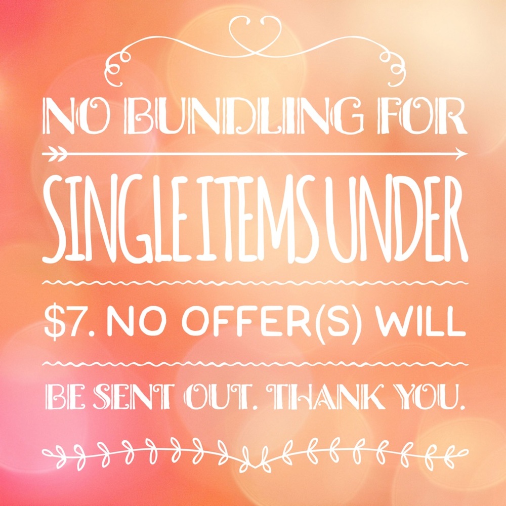 NO BUNDLING ON SINGLE ITEMS